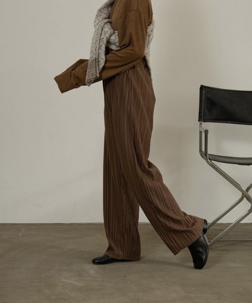 lawgy（ラウジー）の「easy spring knit pants（その他パンツ・レディース・アイボリー/キャメル/ブラウン・FREE）」の12枚目の写真