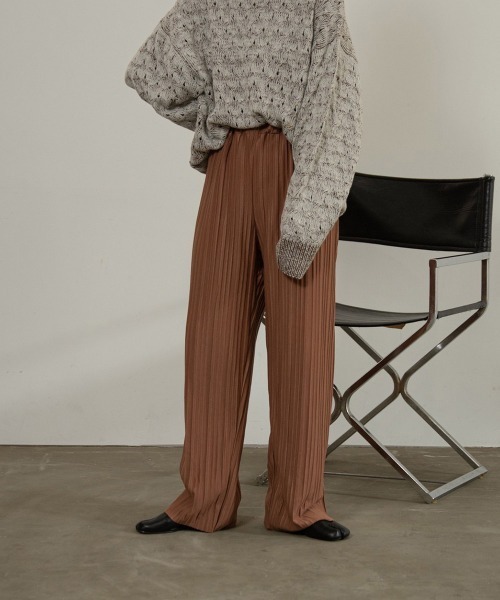 lawgy（ラウジー）の「easy spring knit pants（その他パンツ・レディース・アイボリー/キャメル/ブラウン・FREE）」の14枚目の写真