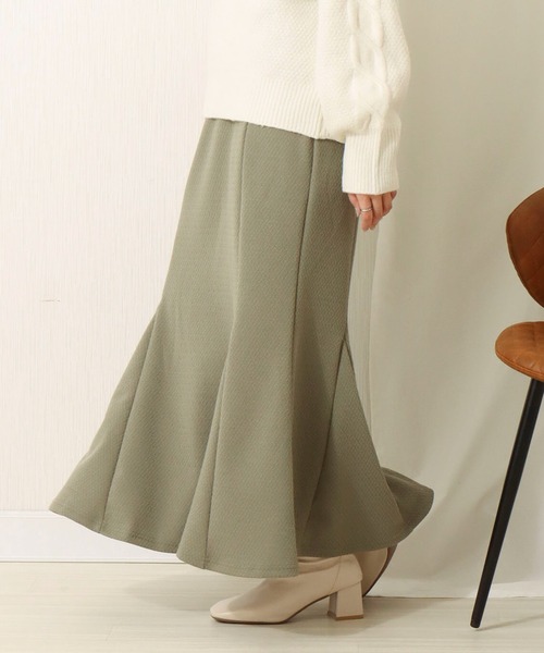 libelle more（リベル モア）の「ジャガードマーメイドスカート（スカート・レディース・ブラック/カーキ/モカ・M）」の3枚目の写真