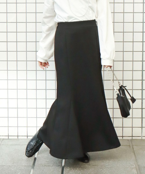 libelle more（リベル モア）の「ジャガードマーメイドスカート（スカート・レディース・ブラック/カーキ/モカ・M）」の16枚目の写真