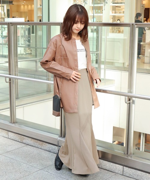 libelle more（リベル モア）の「ジャガードマーメイドスカート（スカート・レディース・ブラック/カーキ/モカ・M）」の5枚目の写真