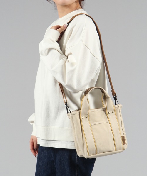 studio CLIP（スタディオクリップ）の「荷物スッキリ2WAYトートバッグ（トートバッグ・レディース・アイボリー/ブラウン/ブルー・FREE）」の19枚目の写真