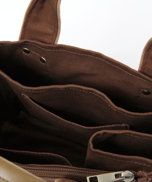 studio CLIP（スタディオクリップ）の「荷物スッキリ2WAYトートバッグ（トートバッグ・レディース・アイボリー/ブラウン/ブルー・FREE）」の8枚目の写真