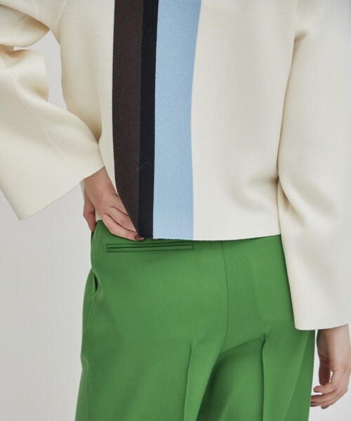 WRAPINKNOT（ラッピンノット）の「【WRAPINKNOT(ラッピンノット)】《STUDIOUS別注》マルチカラーラインニット LPO27（ニット/セーター・レディース・ホワイト/ブラック/ホワイト系その他・FREE）」の9枚目の写真