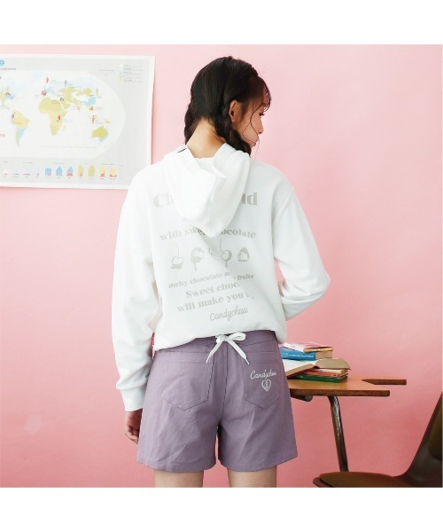 Candychuu(キャンディチュウ)の「BIGリボントレーナー(Tシャツ/カットソー・キッズ・オフホワイト/ピンク・SS/S/M/XXS)」の8枚目の写真