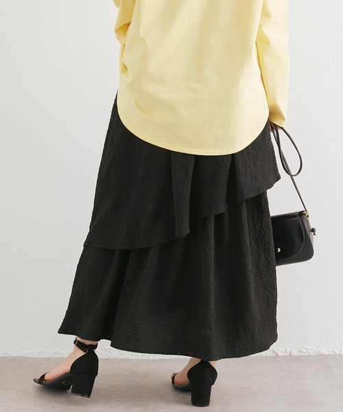 LAVEANGE(ラビアンジェ)の「ランダムティアードスカート(スカート・レディース・ホワイト/ブラック・LL/L/M/3L)」の16枚目の写真