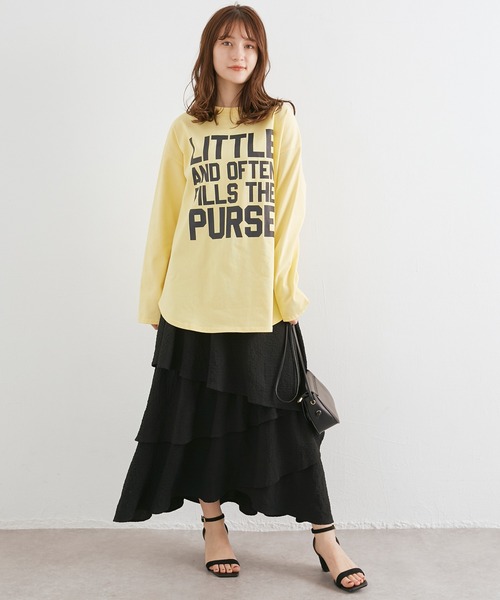 LAVEANGE(ラビアンジェ)の「ランダムティアードスカート(スカート・レディース・ホワイト/ブラック・LL/L/M/3L)」の17枚目の写真