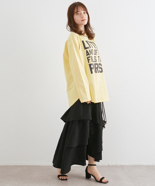 LAVEANGE(ラビアンジェ)の「ランダムティアードスカート(スカート・レディース・ホワイト/ブラック・LL/L/M/3L)」の18枚目の写真