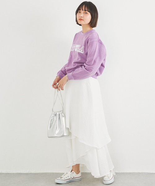 LAVEANGE(ラビアンジェ)の「ランダムティアードスカート(スカート・レディース・ホワイト/ブラック・LL/L/M/3L)」の9枚目の写真