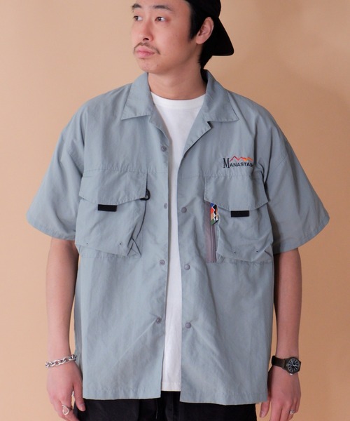 MANASTASH(マナスタッシュ)の「MANASTASH/マナスタッシュ RIVER SHIRT 22 リバーシャツ22 7125011(シャツ/ブラウス・メンズ・ブラック/カーキ/パープル/その他/グレー・X-LARGE/LARGE/MEDIUM)」の2枚目の写真