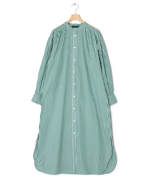 w closet（ダブルクローゼット）の「先染めストライプシャツワンピース（シャツワンピース・レディース・ピンク/グリーン/ブラック・FREE）」の7枚目の写真