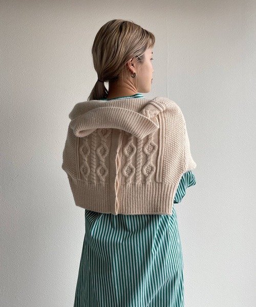 w closet（ダブルクローゼット）の「先染めストライプシャツワンピース（シャツワンピース・レディース・ピンク/グリーン/ブラック・FREE）」の18枚目の写真