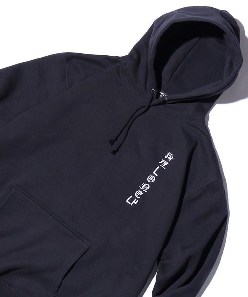 LONELY/論理(ロンリー)の「LONELY(論理)/ロンリー YAMU2 HD パーカー オ-ルドスクールロゴ刺繍 病む街 バックプリント 裏起毛(パーカー・メンズ・バーガンディー/ブラック・XL/L/XXL)」の15枚目の写真