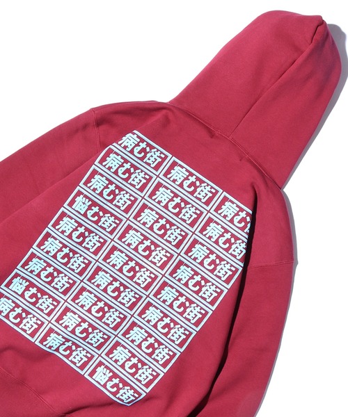 LONELY/論理(ロンリー)の「LONELY(論理)/ロンリー YAMU2 HD パーカー オ-ルドスクールロゴ刺繍 病む街 バックプリント 裏起毛(パーカー・メンズ・バーガンディー/ブラック・XL/L/XXL)」の20枚目の写真