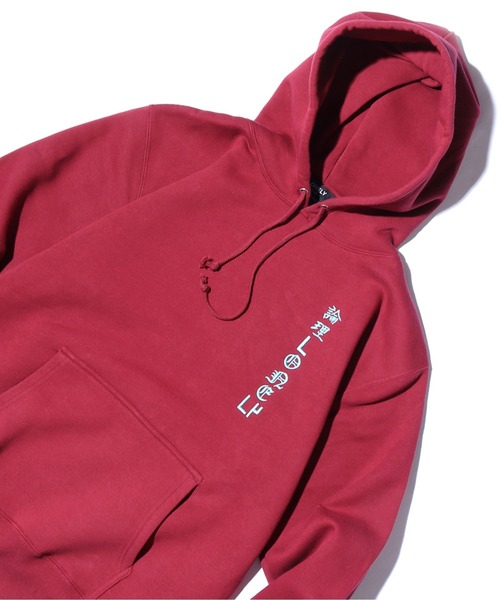 LONELY/論理(ロンリー)の「LONELY(論理)/ロンリー YAMU2 HD パーカー オ-ルドスクールロゴ刺繍 病む街 バックプリント 裏起毛(パーカー・メンズ・バーガンディー/ブラック・XL/L/XXL)」の18枚目の写真