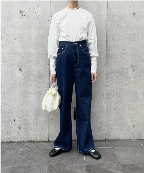 PERNA パールデニムパンツ 完売色ホワイトM パールデニムパンツ | ファッション通販サイト NUGU