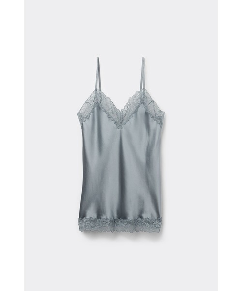 ✨intimissimi✨ ブラック シルク レース キャミソール　S セール】レース＆シルク キャミソール トップ（キャミソール
