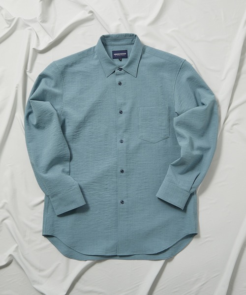 UNION STATION（ユニオンステーション）の「【セットアップ対応】【AIR LIGHT -Flux version-】レギュラーカラーシャツ（シャツ/ブラウス・メンズ・ベージュ/ライトブルー/グレイッシュベージュ・L/LL/M）」の3枚目の写真