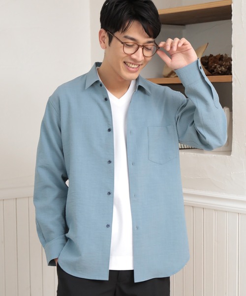 UNION STATION（ユニオンステーション）の「【セットアップ対応】【AIR LIGHT -Flux version-】レギュラーカラーシャツ（シャツ/ブラウス・メンズ・ベージュ/ライトブルー/グレイッシュベージュ・L/LL/M）」の15枚目の写真