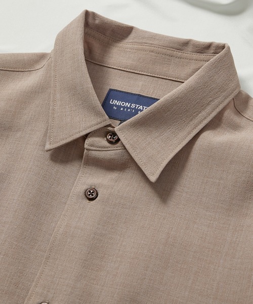 UNION STATION（ユニオンステーション）の「【セットアップ対応】【AIR LIGHT -Flux version-】レギュラーカラーシャツ（シャツ/ブラウス・メンズ・ベージュ/ライトブルー/グレイッシュベージュ・L/LL/M）」の21枚目の写真