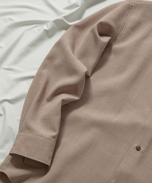 UNION STATION（ユニオンステーション）の「【セットアップ対応】【AIR LIGHT -Flux version-】レギュラーカラーシャツ（シャツ/ブラウス・メンズ・ベージュ/ライトブルー/グレイッシュベージュ・L/LL/M）」の7枚目の写真