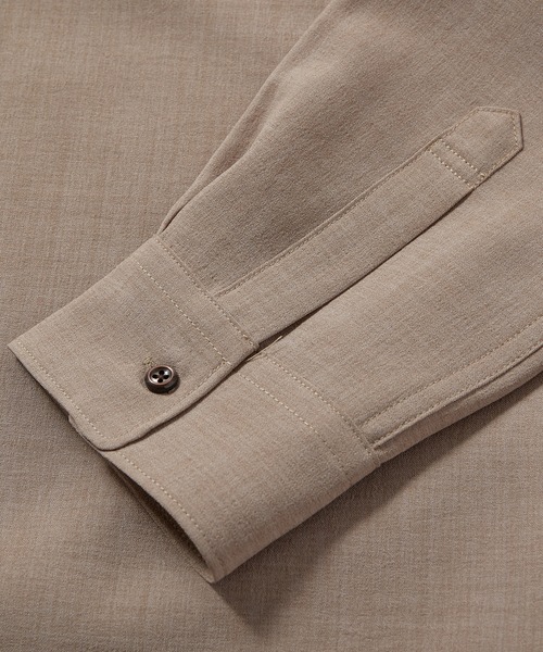 UNION STATION（ユニオンステーション）の「【セットアップ対応】【AIR LIGHT -Flux version-】レギュラーカラーシャツ（シャツ/ブラウス・メンズ・ベージュ/ライトブルー/グレイッシュベージュ・L/LL/M）」の10枚目の写真