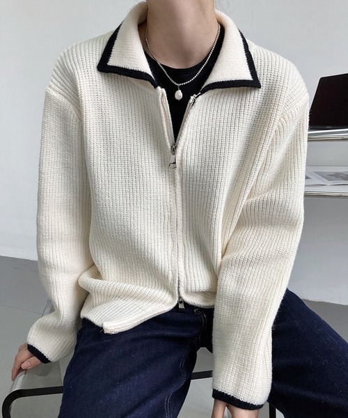 Leja（レジャ）の「【LEJA】畔編みニットクルーネックトップス