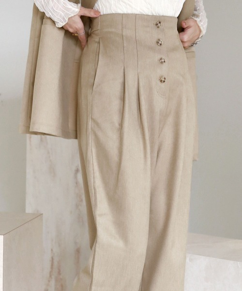 Bab(バブ)の「【セットアップ対応】ボタンフライストレートパンツ(その他パンツ・レディース・ライトグリーン/ブラウン/ベージュ・M)」の5枚目の写真