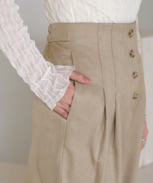 Bab(バブ)の「【セットアップ対応】ボタンフライストレートパンツ(その他パンツ・レディース・ライトグリーン/ブラウン/ベージュ・M)」の10枚目の写真