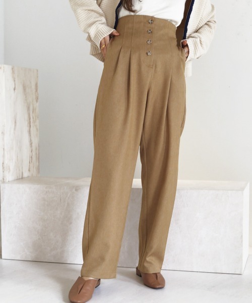 Bab(バブ)の「【セットアップ対応】ボタンフライストレートパンツ(その他パンツ・レディース・ライトグリーン/ブラウン/ベージュ・M)」の21枚目の写真