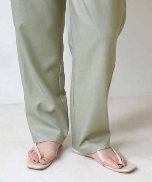 Bab(バブ)の「【セットアップ対応】ボタンフライストレートパンツ(その他パンツ・レディース・ライトグリーン/ブラウン/ベージュ・M)」の4枚目の写真