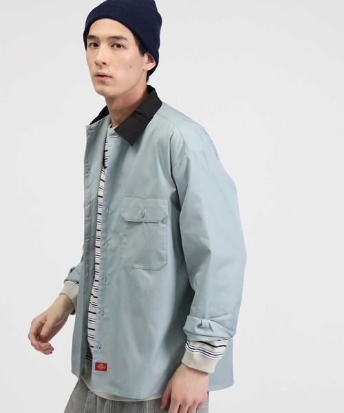 Dickies（ディッキーズ）の「【Dickies】ワークシャツ（シャツ/ブラウス・メンズ・サックスブルー/ベージュ/ブラック・M/L）」の9枚目の写真