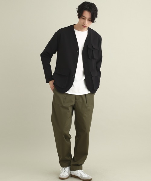 a.v.v（アーヴェヴェ）の「フィッシャーマンノーカラージャケット（ノーカラージャケット・メンズ・ブラック・46/48）」の21枚目の写真