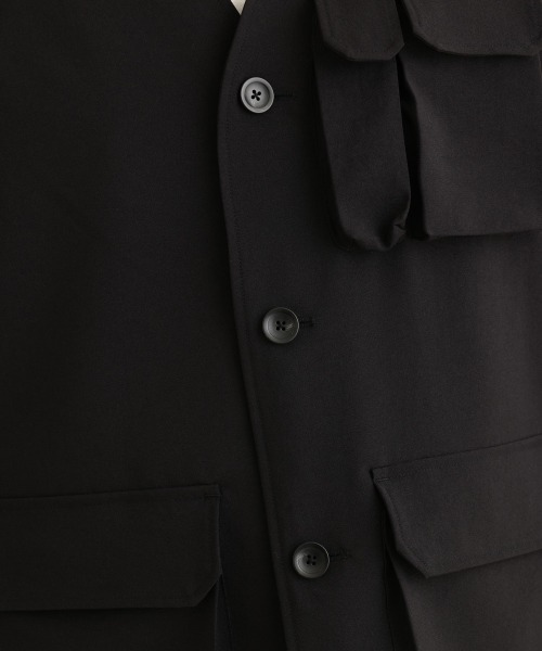 a.v.v（アーヴェヴェ）の「フィッシャーマンノーカラージャケット（ノーカラージャケット・メンズ・ブラック・46/48）」の18枚目の写真