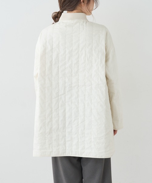 PUAL CE CIN（ピュアルセシン）の「ライナー付きモッズコート（モッズコート・レディース・ネイビー/ライトベージュ・FREE）」の21枚目の写真