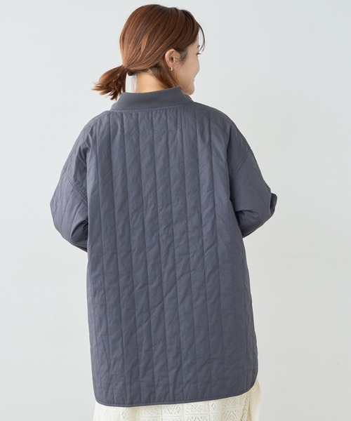 PUAL CE CIN（ピュアルセシン）の「ライナー付きモッズコート（モッズコート・レディース・ネイビー/ライトベージュ・FREE）」の8枚目の写真