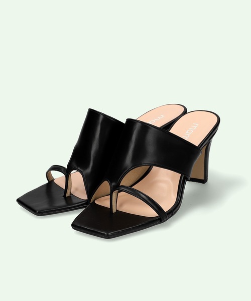 MAMIAN（マミアン）の「甲深トングミュール サンダル (7.0cmヒール)（サンダル・レディース・ブラック/キャメル・S/L/M/LL）」の6枚目の写真