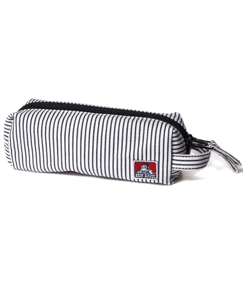 BEN DAVIS(ベンデイビス)の「《BEN DAVIS》DOUBLE PEN CASE / 2ルーム ペンケース(ステーショナリー・レディース・ブラック/ストライプ/ブルー・FREE)」の3枚目の写真