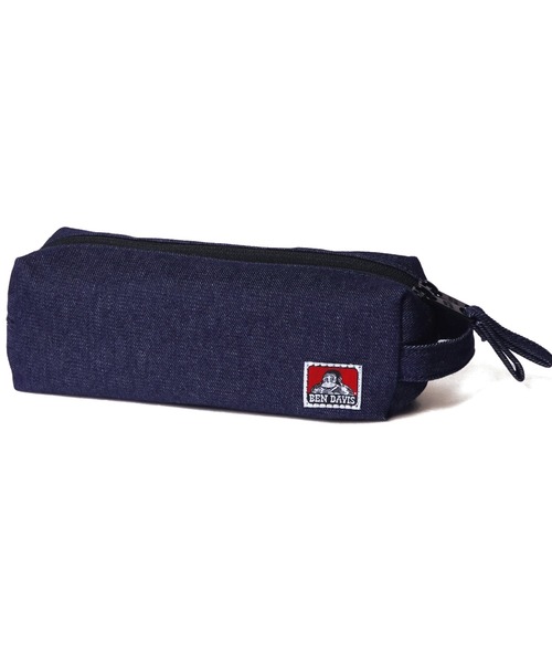 BEN DAVIS(ベンデイビス)の「《BEN DAVIS》DOUBLE PEN CASE / 2ルーム ペンケース(ステーショナリー・レディース・ブラック/ストライプ/ブルー・FREE)」の2枚目の写真