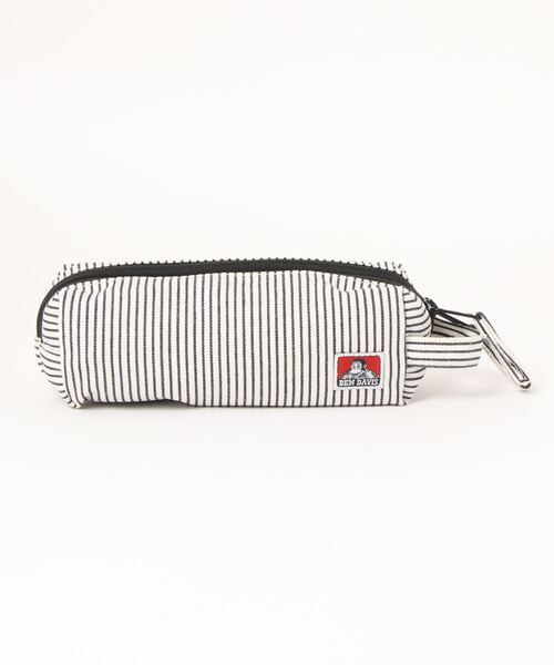 BEN DAVIS(ベンデイビス)の「《BEN DAVIS》DOUBLE PEN CASE / 2ルーム ペンケース(ステーショナリー・レディース・ブラック/ストライプ/ブルー・FREE)」の9枚目の写真