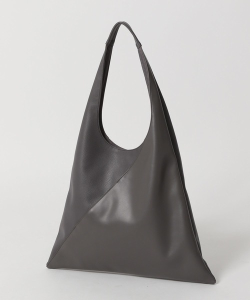 RAGEBLUE（レイジブルー）の「サンカクキリカエ/レザートートバッグ/266394（トートバッグ・メンズ・ブラック/グレー・FREE）」の4枚目の写真