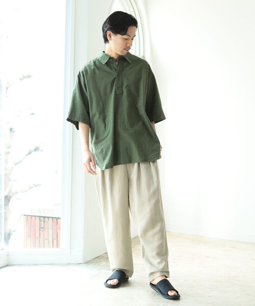 BEAMS（ビームス）の「BEAMS / ミリタリー プルオーバーシャツ（シャツ/ブラウス・メンズ・ナチュラル/ブルー/オリーブ・S/M/XL/L）」の7枚目の写真
