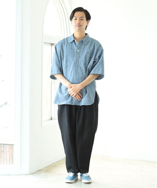 BEAMS（ビームス）の「BEAMS / ミリタリー プルオーバーシャツ（シャツ/ブラウス・メンズ・ナチュラル/ブルー/オリーブ・S/M/XL/L）」の9枚目の写真