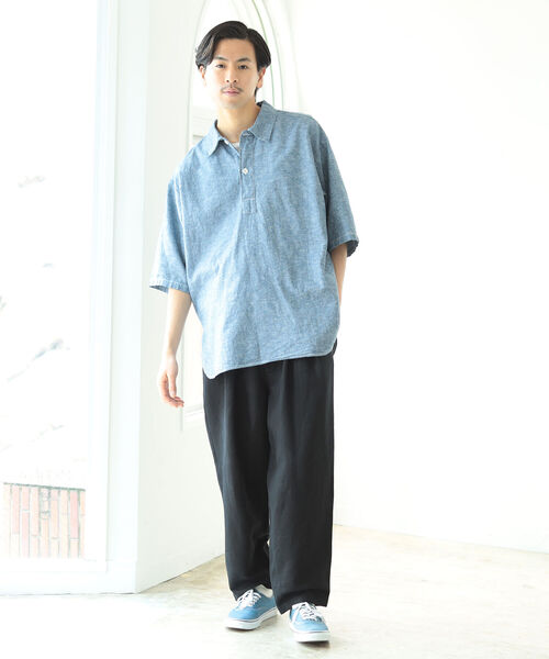 BEAMS（ビームス）の「BEAMS / ミリタリー プルオーバーシャツ（シャツ/ブラウス・メンズ・ナチュラル/ブルー/オリーブ・S/M/XL/L）」の10枚目の写真