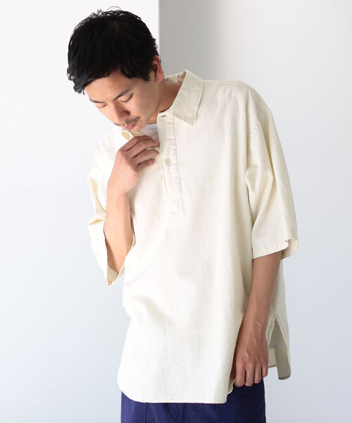 BEAMS（ビームス）の「BEAMS / ミリタリー プルオーバーシャツ（シャツ/ブラウス・メンズ・ナチュラル/ブルー/オリーブ・S/M/XL/L）」の11枚目の写真