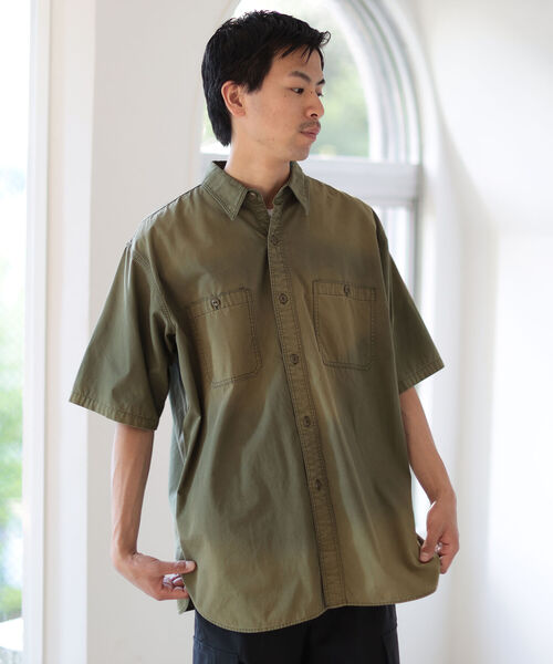 BEAMS（ビームス）の「BEAMS / フェード イージー ミリタリーシャツ（シャツ/ブラウス・メンズ・ブルー/オリーブ・M/L/S/X-LARGE）」の5枚目の写真