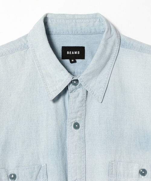 BEAMS（ビームス）の「BEAMS / フェード イージー ミリタリーシャツ（シャツ/ブラウス・メンズ・ブルー/オリーブ・M/L/S/X-LARGE）」の18枚目の写真