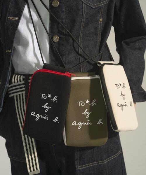 To b. by agnes b.（トゥービーバイアニエスベー）の「WS98 POCHETTE ロゴマルチポシェット（エコバッグ/サブバッグ・レディース・ホワイト系その他・FREE）」の7枚目の写真