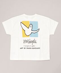 Mark Gonzales（マーク・ゴンザレス）の「(What it isNt)ARTART BY MARKGONZALES/マークゴンザレス オーバーサイズバックプリントTシャツ 47120527（Tシャツ/カットソー・キッズ）」