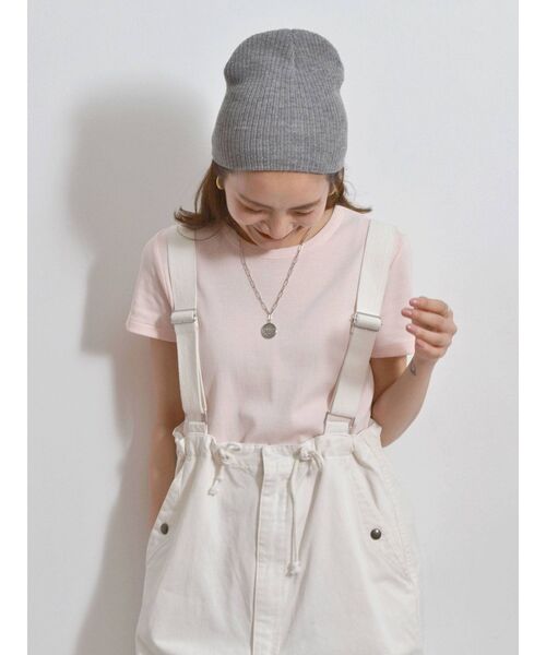 Ungrid（アングリッド）の「カラーフィットTee（Tシャツ/カットソー・レディース・オフホワイト/ブラック/ピンク/オレンジ/グリーン・FREE）」の4枚目の写真